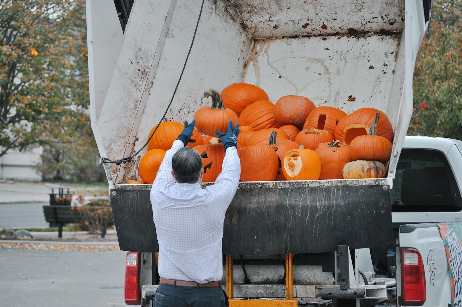 Image showing Dirt Wain's pumpkin composting event