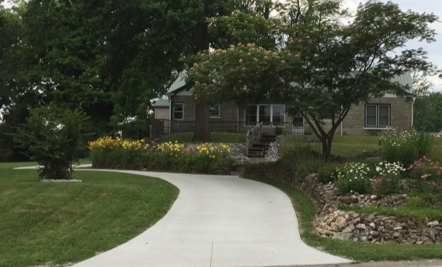 Owl Creek subdivision driveway example